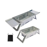 Hopfällbar kolgrill i rostfritt stål – portabel BBQ för hem & camping