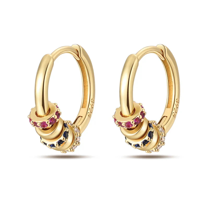 Eleganta örhängen – hoops med stjärnor, månar & pärlor