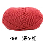 Mjölk-bomullsgarn 40–50 g – 4-trådigt garn för virkning & stickning