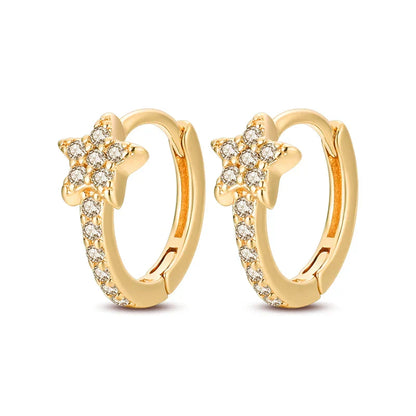 Eleganta örhängen – hoops med stjärnor, månar & pärlor