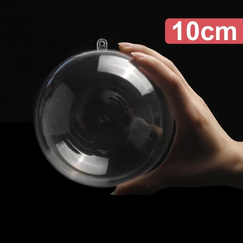 Genomskinliga plastkulor – fyllbara julgransdekorationer & festornament