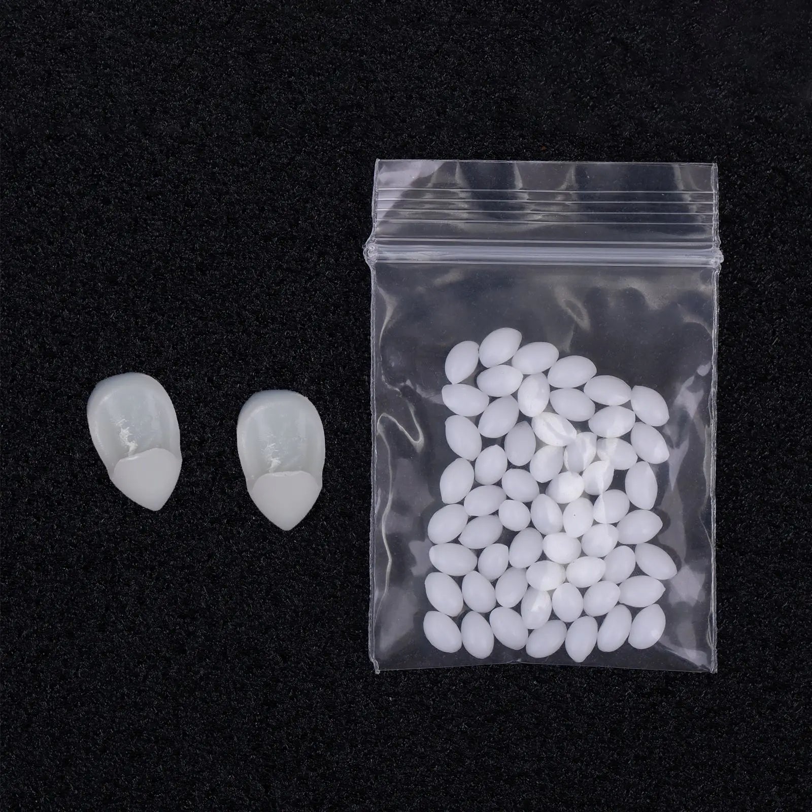 Vampyrtänder halloween – löständer med lim för cosplay & fest