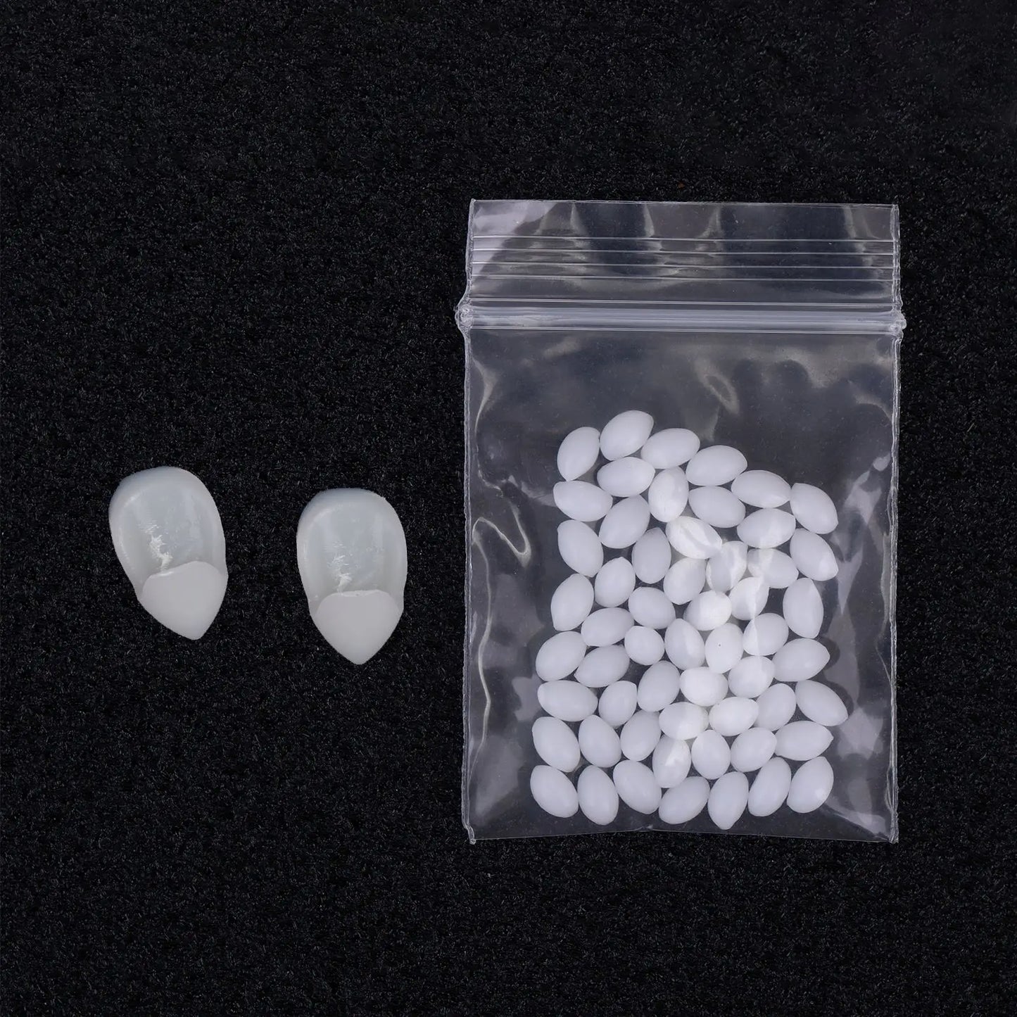 Vampyrtänder halloween – löständer med lim för cosplay & fest