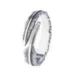 Ring Ronja (öppen ring med retro fjäderdesign)