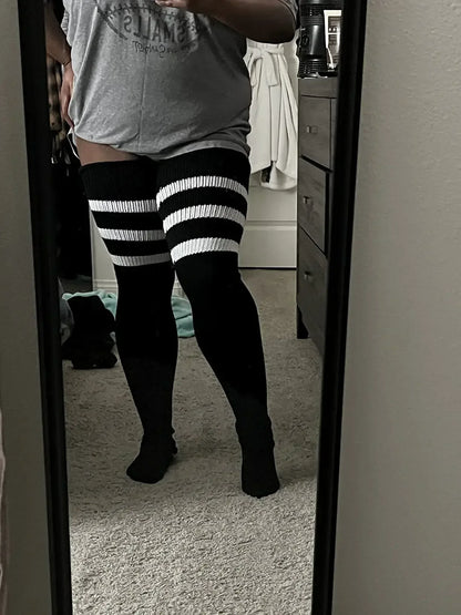 Långa Mjukstrumpor i Plus Size för Träning & Dans