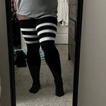 Långa Mjukstrumpor i Plus Size för Träning & Dans