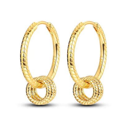 Eleganta örhängen – hoops med stjärnor, månar & pärlor