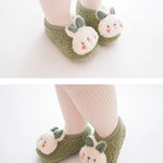 KaninSockor™ – Mjuka Vintertofflor för Barn med Halkskydd