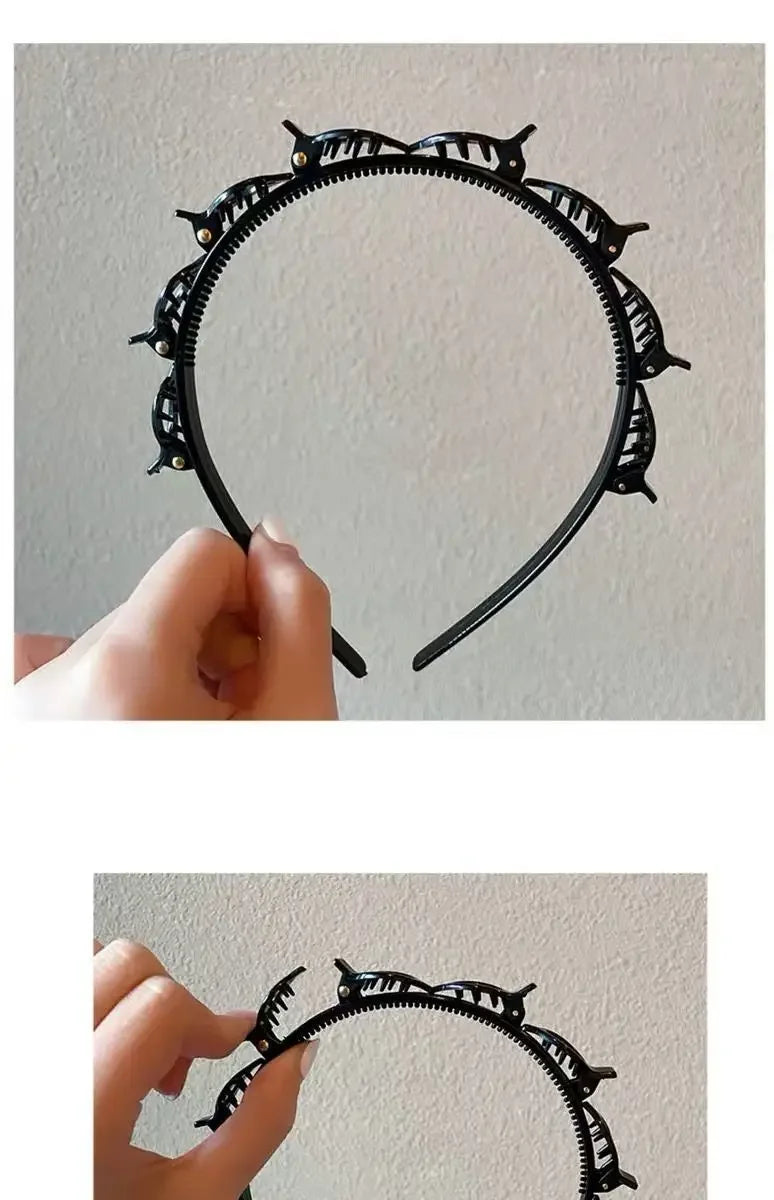 Non-slip hårband med klämma – snygg håraccessoar för vardag & fest