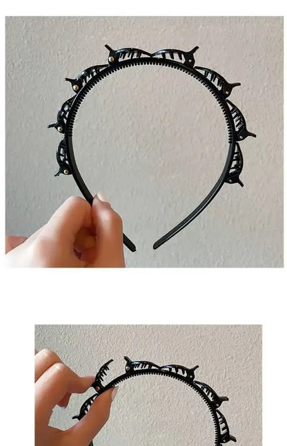 Non-slip hårband med klämma – snygg håraccessoar för vardag & fest