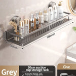 Badrumshylla med sugpropp – aluminium utan borrning