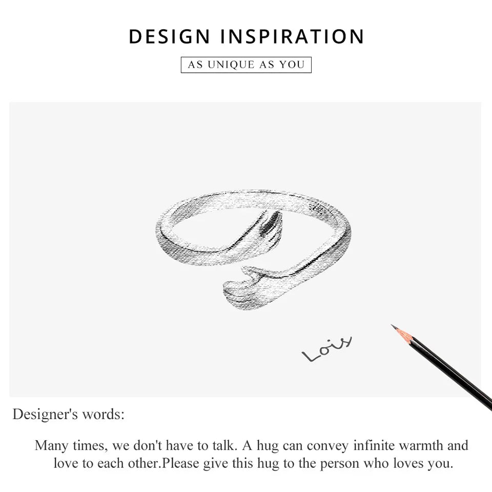 Kärleksring – öppen handdesign