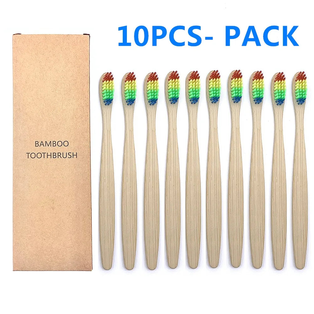 BambuTandborste™ – 10-pack Naturliga Tandborstar