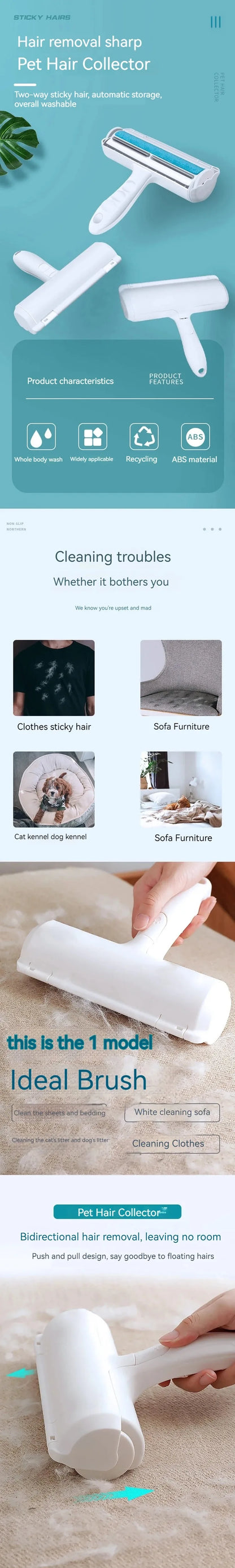 Lint Roller™ – Uudelleenkäytettävä nukkaharja lemmikkien karvoille