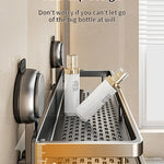 Badrumshylla med sugpropp – aluminium utan borrning