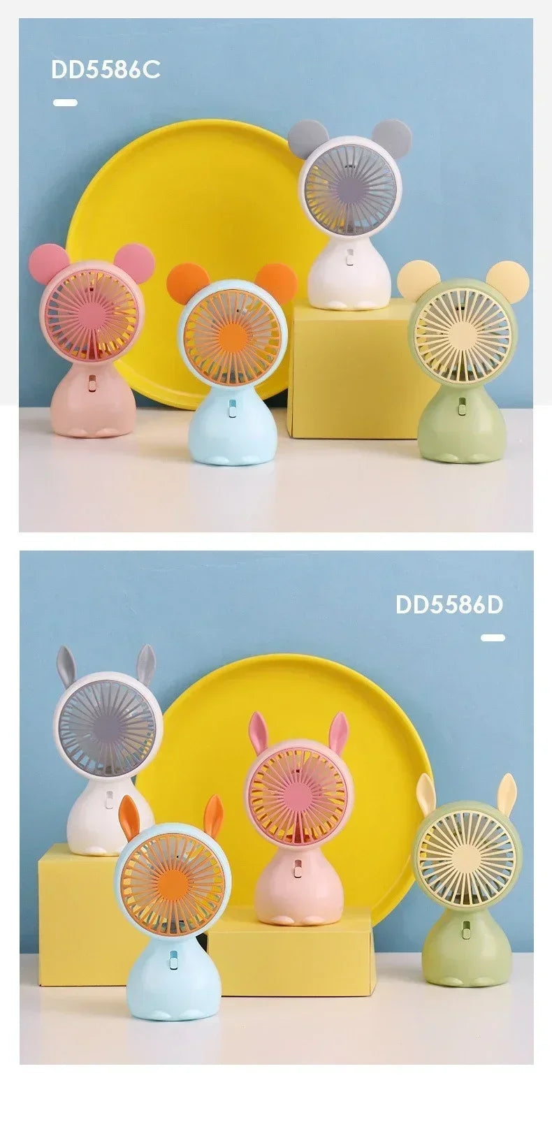 Mini USB-Fläkt med Lampa – Portabel & Laddningsbar