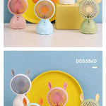 Mini USB-Fläkt med Lampa – Portabel & Laddningsbar