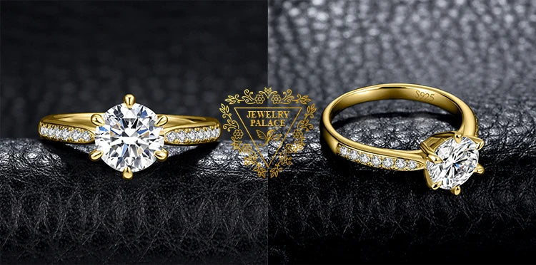 Klassisk rund ring med sten – 0,5–3 ct