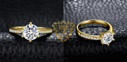 Klassisk rund ring med sten – 0,5–3 ct