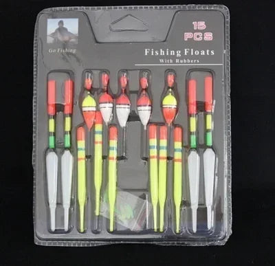 Fiskeflöten set – 15 st i olika storlekar