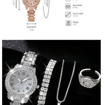 Klockset Linnea (6-delat set med eleganta damklockor & armband)