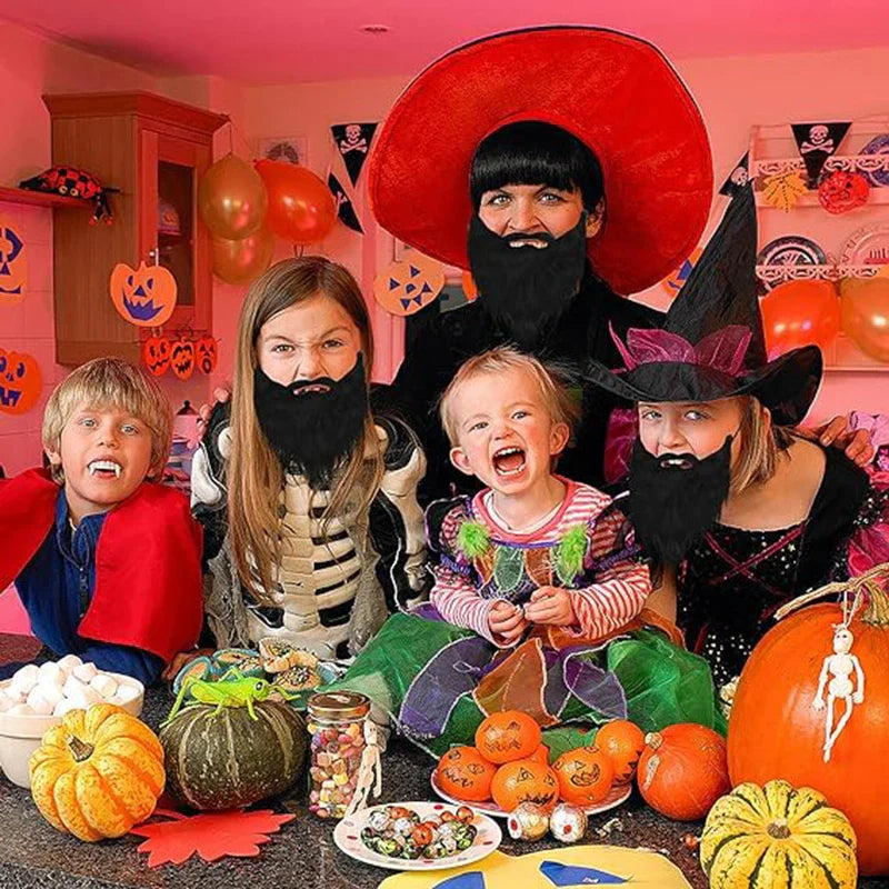 Falskt skägg maskerad – party- & halloween-skägg i flera färger