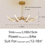 Nordisk taklampa LED – roterande design för vardagsrum & sovrum