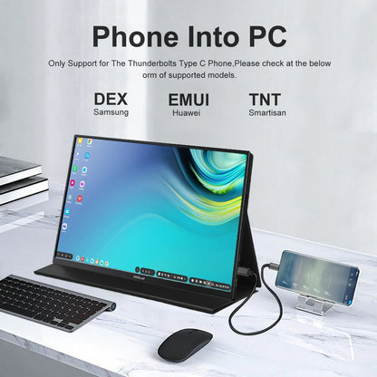 Extern bärbar enkel skärm till dator, spelkonsol, mobil eller laptop