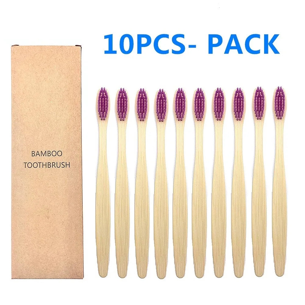 BambuTandborste™ – 10-pack Naturliga Tandborstar