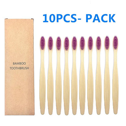 BambuTandborste™ – 10-pack Naturliga Tandborstar
