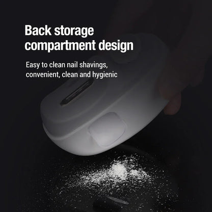 Elektrisk nagelklippare med ljus – automatisk nageltrimmer