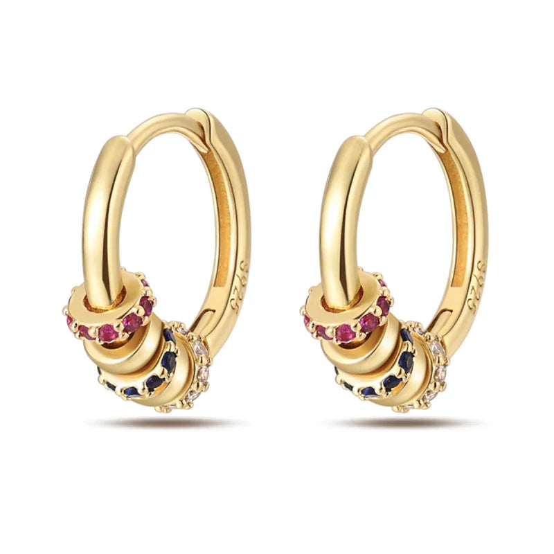 Eleganta örhängen – hoops med stjärnor, månar & pärlor