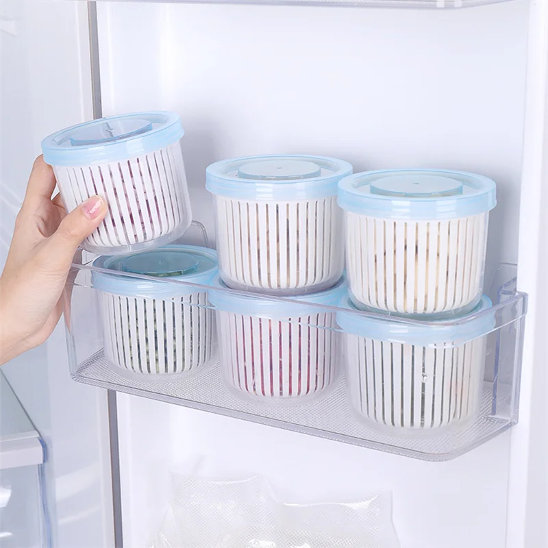 Matlåda med dränering – dubbel grönsaksförvaring