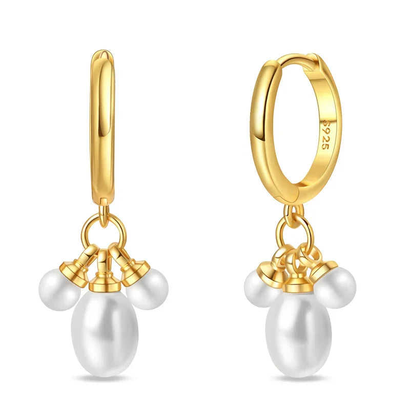 Eleganta örhängen – hoops med stjärnor, månar & pärlor