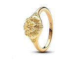 Ring Freja (ring med snöflinga, familjeträd & krona – symbolisk design)