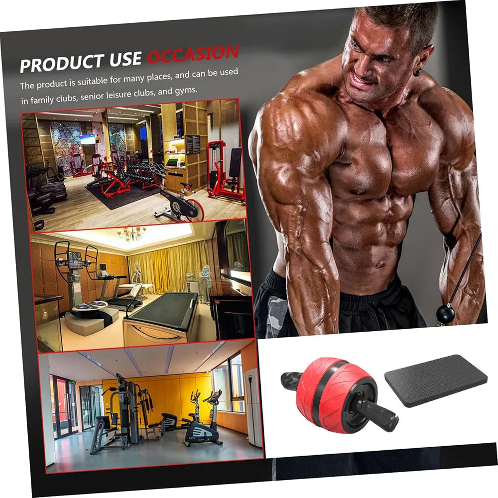 Maghjul med knäskydd – ab roller träningsredskap för mage & core