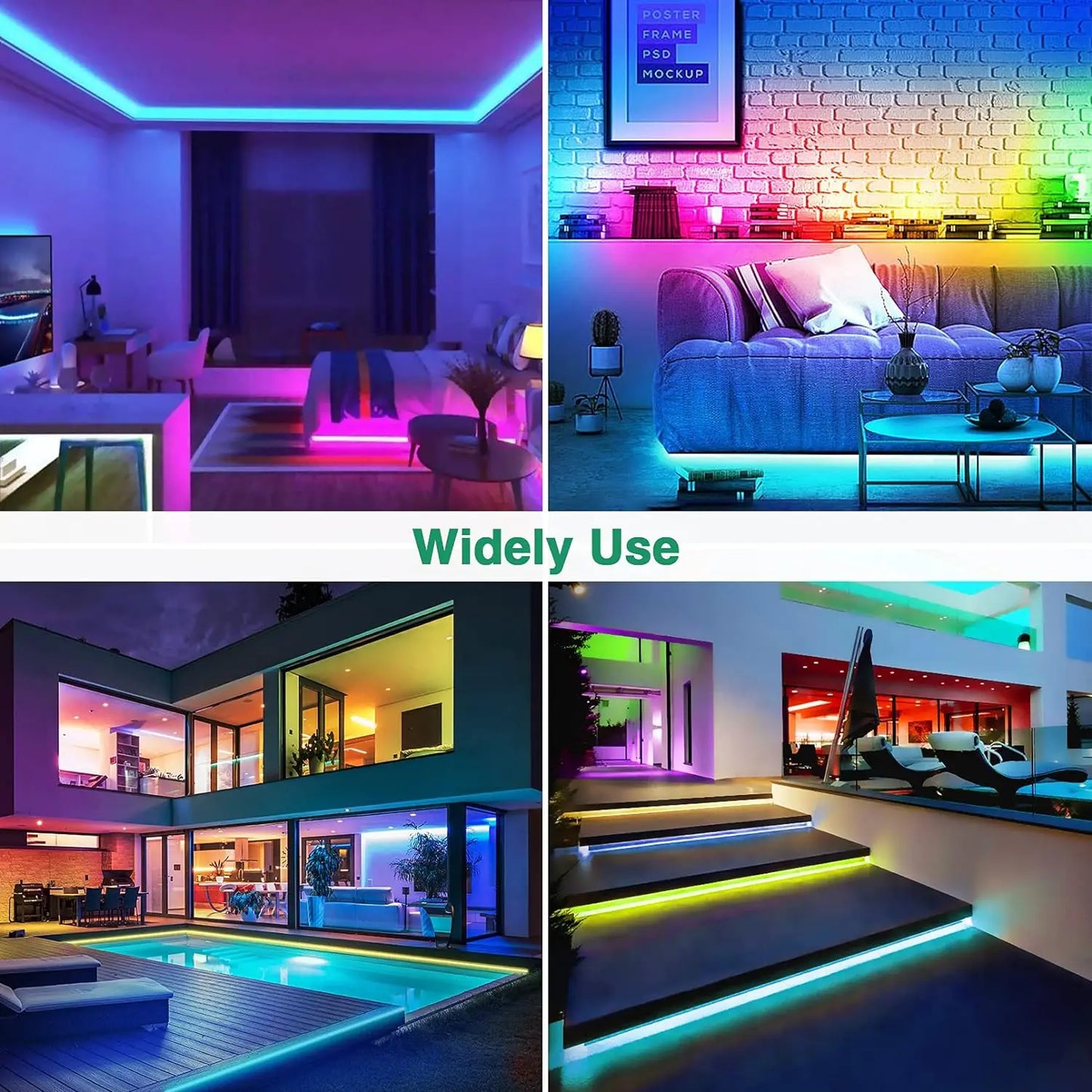 NeonGlow™ – RGB LED-slinga med Musikstyrning