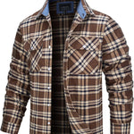 Oversize Herrskjorta – lätt jacka i bomull & flanell med fickor