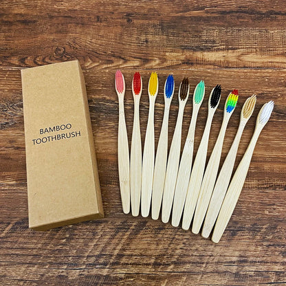 BambuTandborste™ – 10-pack Naturliga Tandborstar