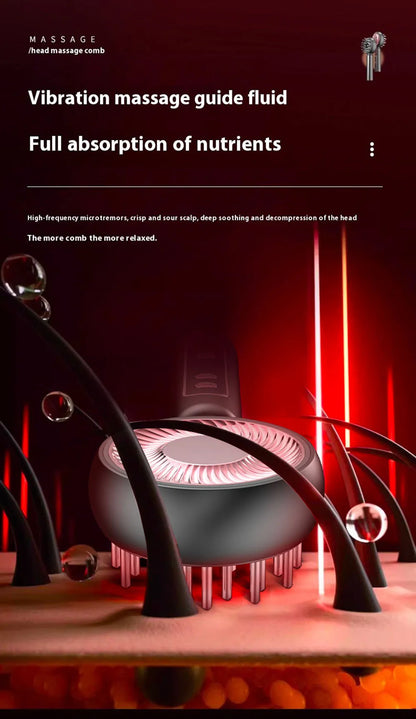 GrowComb™ – Elektrisk Hårbottenmassage med Rött Ljus