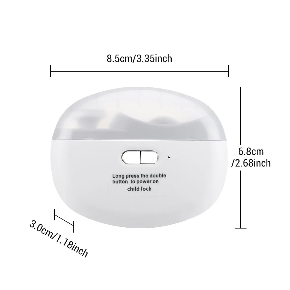 Elektrisk nagelklippare med ljus – automatisk nageltrimmer