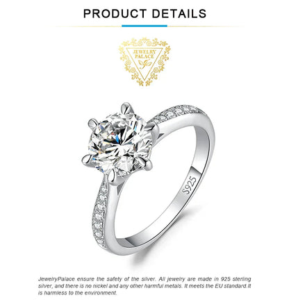 Klassisk rund ring med sten – 0,5–3 ct