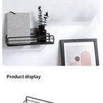 Svart hörnhylla dusch & kök – utan borrning