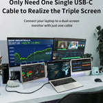 Trippelskärm – portabel LCD-skärm för laptop (1920×1200 IPS, USB-C & USB 3.0)