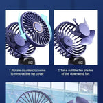 Hopfällbar Mini-Fläkt med Halsrem & Ställ – 3000mAh