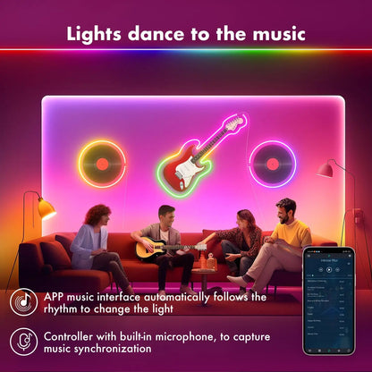 NeonGlow™ – RGB LED-slinga med Musikstyrning