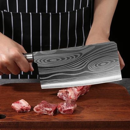 Kockkniv set – köksknivar & brynstål i rostfritt stål med laserdesign