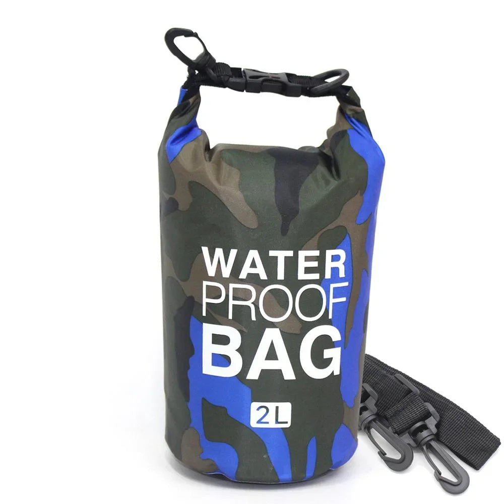 Vattentät drybag 2–30 L – kamouflage väska för paddling & friluftsliv