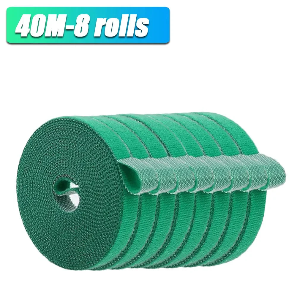 Justerbara växtband med kardborre – 5–120 m återanvändbara växtstöd