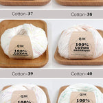 Bomullsgarn 100% – 6-pack mjukt garn för virkning & stickning